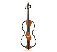 GEWA E-Cello Novita 3.0-4/4 - Electronic cello with carbon frame, solid wood body and preamp system - Gold brown - Made in Germany