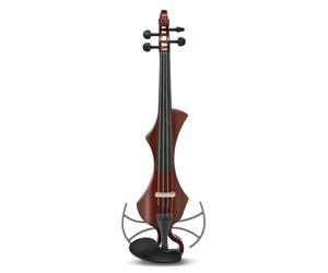GEWA E-Violin, electronic violin, Novita 3.0 red-brown with adapter for shoulder rests, 4-string