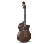 GEWA Electric Acoustic Classical Guitar Basic - Classic Electro - 4/4 - Basswood Body - Pickup 4-Band EQ with Tuner - Cutaway - Walnut Colour