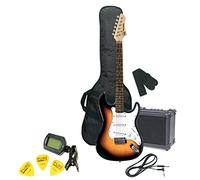GEWA Electric Guitar, Guitar Pack RC-100 Set sunburst, Solid basswood body, Maple neck, Pakkawood fingerboard, incl. amplifier, gig bag and accessories for the perfect start!