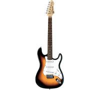 GEWA Electric Guitar RC-100 sunburst, Solid basswood body, Maple neck, Pakkawood fingerboard, chrome hardware