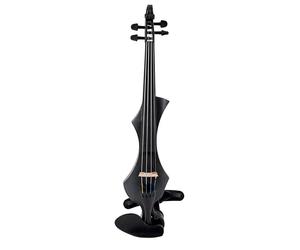 GEWA electric violin, electronic violin, Novita 3.0 black with Wittner shoulder rest, 4-string