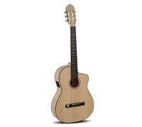 GEWA electro-acoustic classical guitar Pro Natura Silver Samba - with cutaway - solid spruce top - maple back/sides - Fishman pickup - natural colour - satin - Hannabach strings - Made in Europe