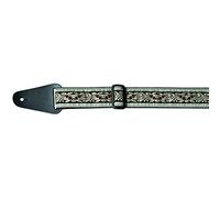 GEWA Fire & Stone 531023 guitar strap folklore edition jacquard light black/gold