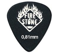 GEWA Fire Stone Plectrum/Pick Classic Celluloid, 351 shape, 0.81 mm, black, 12 pieces