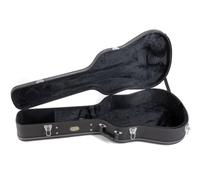 GEWA Guitar Case Yamaha APX Flat Top Economy - Wooden Core - Flat Lid - Matte Black Faux Leather Cover - Chrome Locks - Accessory Compartment - Black Velvet Interior - Plastic Handle
