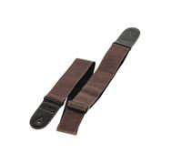 GEWA Guitar Strap - Coloured Fabric Strap - Width 60mm - Leather Ends - Adjustable Length from 97-160cm - Colour earth maroon