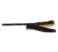 Gewa guitar strap series Regular, genuine leather, width 70 mm, length 95-134 cm, satin black - matt black, Handmade in Europe