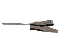 Gewa Guitar Strap Series Regular, genuine leather, width 65 mm, length 100-134 cm, padded - black shoulder pad, mystic grey - grey, Handmade in Europe