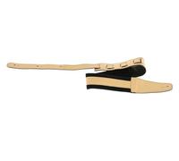 Gewa Guitar Strap Series Regular, genuine leather, width 65 mm, length 100-134 cm, padded - black shoulder pad, dry sand - beige, Handmade in Europe