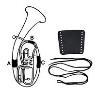 GEWA Handschutz Leder, Tenorhorn, Teil B, Schnürverschluss