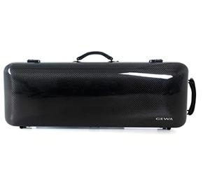 GEWA IDEA 2.5 Double Case for 2 Violins, Black/Black Carbon, with Additional Side Handle, Made in Germany