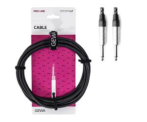 GEWA Instrument cable Mono Pro Line 6m jack, black white, 6.3 mm mono jack - 6.3 mm mono jack, 190512
