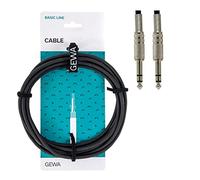 GEWA Instrument Cable Stereo Basic Line 3m, black (stereo jack 6.3 mm - stereo jack 6.3 mm) 190025