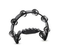 GEWA jingle wreath half moon - 16-pairs of chrome-plated jingles - double row - color black