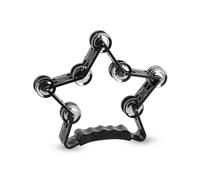 GEWA jingle wreath Star - 14-pairs of chrome-plated jingles - double row - color black