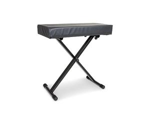 GEWA Keyboard Bench Black, 4-Way Height Adjustable, Seat Surface Faux Leather Black 60x32 cm, Padding 7cm