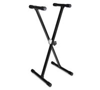 GEWA Keyboard Stand KS-10, Baby Gear System, Instrument Stand (made of high-quality tubular steel, easy to fold, height and width adjustable, perfectly tuned), Black