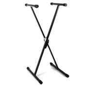 GEWA Keyboard Stand KS-40, Baby Gear System, Instrument Stand (made of high-quality tubular steel, easy to fold, height and width adjustable, easy transportion), Black