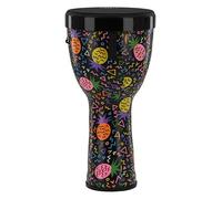 GEWA Liberty Djembé Nestable - Diameter: 10" (25.4 cm), Height: 19.5" (49 cm) - Pattern: Crazy Neon