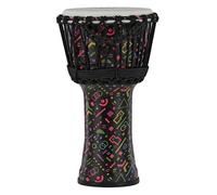 GEWA Liberty Djembé Rope Tuned - Diameter: 8" (20.3 cm), Height: 16.5" (41.2 cm) - Number of Rope Runners: 20 - Pattern: Crazy Neon