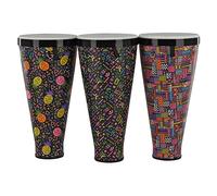 GEWA Liberty Timbau Stackable Drums - Diameter: 12" (30.5 cm), Height 23.5" (60 cm) - 3-Piece Set: Patterns - Crazy Neon, Pineapple, Abstract