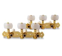 GEWA machine heads Classical guitar White button, Marbled acrylic buttons