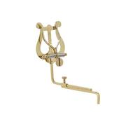 GEWA Marching Music Stand/Marching Fork Saxophone - Brass - Medium-sized Lyra - 2 Push Buttons - Adjustable Stem
