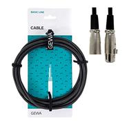 GEWA Microphone cable Basic Line 3m, black, XLR(f) - XLR(m), 190040