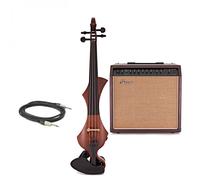 GEWA Novita 3.0 Electric Violin Bundle Gold Brown Instrument Only