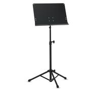 GEWA Orchestra Music Stand - Metal - Foldable - Solid Plate and Removable - Cast Base - Prism Joint - Height 68-118 cm - Weight 3.8 kg - Black