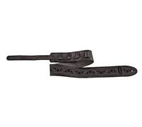 GEWA OVATION Guitar Strap Leather Premium - Signature Multi-Soundhole - Black - Embossed multi-soundhole design - Handmade