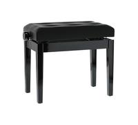 GEWA Piano Bench Deluxe, black high gloss, leatherette cover