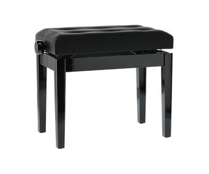 GEWA Piano Bench Deluxe, black high gloss, leatherette cover