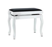 GEWA Piano Bench Deluxe Classic, white high gloss