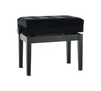 GEWA Piano Bench Deluxe Compartment, black matte, with sheet music compartment