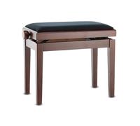 GEWA Piano Bench Deluxe, Solid Wood, Height Adjustable, Dark Matte Walnut