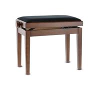 GEWA Piano Bench Deluxe, Solid Wood, Height Adjustable, Matte Walnut