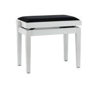 GEWA Piano Bench Deluxe, Solid Wood, Height Adjustable, Matte White