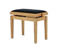 GEWA Piano Bench Deluxe, Solid Wood, Height Adjustable, Natural Matte