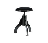 GEWA Piano Stool, black high gloss, round seat 35 cm
