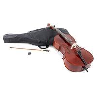 GEWA PS403216 Cello Set HW Hardwood 1/16 Ready to Play with Fine Tuning String Holder, Spike, Bow, Rosin, Bag