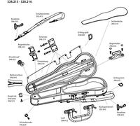 GEWA replacement blanket, blue, for Liuteria Concerto shaped viola case