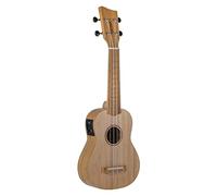 GEWA Soprano Electro-Acoustic Ukulele Manoa Bamboo Electric - Solid Bamboo - Natural satin finish - UCT-2 Preamp - incl. padded Gig Bag - K-SO-BBE
