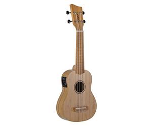 GEWA Soprano Electro-Acoustic Ukulele Manoa Bamboo Electric - Solid Bamboo - Natural satin finish - UCT-2 Preamp - incl. padded Gig Bag - K-SO-BBE