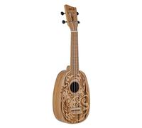 GEWA Soprano Ukulele Manoa Pineapple - Solid Bamboo - Laser Design-Haida - Natural satin finish - incl. padded Gig Bag - K-PA-BBH