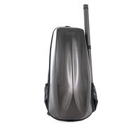 GEWA Space Bag Titanium with Bow Case - Violin Case/Backpack for 4/4 - 3/4 Violins - Polycarbonate Outer Cover - Ergonomic Back - Accessory Compartments