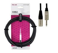 GEWA speaker cable Pro Line, 5m, black, REAN plug, 6.3 mm mono jack - XLR (m), 190600