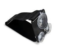 GEWA Tenor Guitar Support - Foldable Metal - Slim - Also Suitable for Flat Sides - Stitched Strap - Black