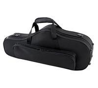 GEWA Tenor Saxophone Shaped Case/Compact Case - Flax fibre inner shell - Foam padding - Stitched outer cover - Accessory pocket - Backpack/shoulder strap - Black